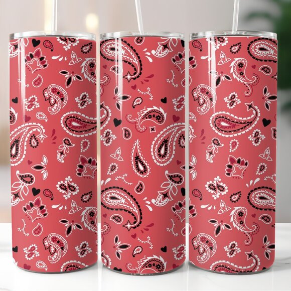 20oz. Skinny Straight Bandana Tumblers - Various Colors Available - Picture 6 of 7